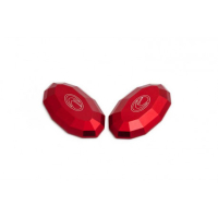 KAWASAKI ER6 / ZX6R / YAMAHA R1 OBTURATEURS DE RETROVISEURS EVOTECH - Couleur 2 : Rouge