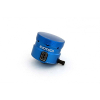 GROS RESERVOIR DE LIQUIDE DE FREIN EVOTECH SORTIE LATERALE - Couleur Corps : Rouge, Couleur bouchon : Rouge