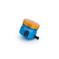 GROS RESERVOIR DE LIQUIDE DE FREIN EVOTECH SORTIE LATERALE - Couleur bouchon : Bleu, Couleur Corps : Rouge