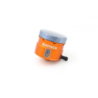 GROS RESERVOIR DE LIQUIDE DE FREIN EVOTECH SORTIE LATERALE - Couleur bouchon : Orange, Couleur Corps : Rouge