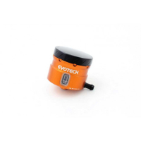 GROS RESERVOIR DE LIQUIDE DE FREIN EVOTECH SORTIE LATERALE - Couleur Corps : Rouge, Couleur bouchon : Titanium