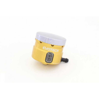 GROS RESERVOIR DE LIQUIDE DE FREIN EVOTECH SORTIE LATERALE - Couleur Corps : Bleu, Couleur bouchon : Rouge