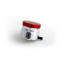 GROS RESERVOIR DE LIQUIDE DE FREIN EVOTECH SORTIE LATERALE - Couleur Corps : Or, Couleur bouchon : Rouge