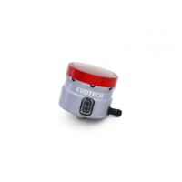 GROS RESERVOIR DE LIQUIDE DE FREIN EVOTECH SORTIE LATERALE - Couleur Corps : Titanium, Couleur bouchon : Rouge