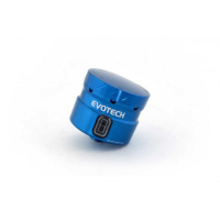 GROS RESERVOIR DELIQUIDE DE FREIN EVOTECH SORTIE DROITE - Couleur Corps : Rouge, Couleur bouchon : Bleu