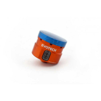 GROS RESERVOIR DELIQUIDE DE FREIN EVOTECH SORTIE DROITE - Couleur Corps : Rouge, Couleur bouchon : Silver