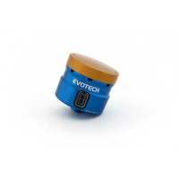 GROS RESERVOIR DELIQUIDE DE FREIN EVOTECH SORTIE DROITE - Couleur Corps : Rouge, Couleur bouchon : Titanium