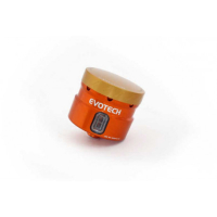 GROS RESERVOIR DELIQUIDE DE FREIN EVOTECH SORTIE DROITE - Couleur Corps : Rouge, Couleur bouchon : Titanium