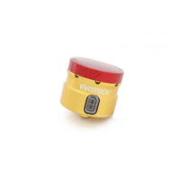 GROS RESERVOIR DELIQUIDE DE FREIN EVOTECH SORTIE DROITE - Couleur Corps : Rouge, Couleur bouchon : Titanium