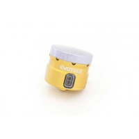 GROS RESERVOIR DELIQUIDE DE FREIN EVOTECH SORTIE DROITE - Couleur Corps : Rouge, Couleur bouchon : Titanium