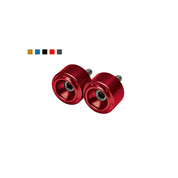 Paire embouts de guidon M6x25 small - Couleur : ROUGE