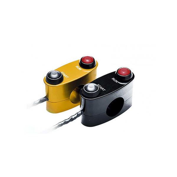 Commodo droit 2 boutons run and start - Couleur : OR