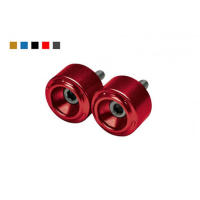 Paire embouts de guidon M6x35 big - Couleur : ROUGE 