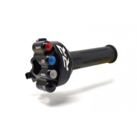 Commande de gaz commodo droit route intégré Jet Prime inscrit RR - Couleur : BLEU