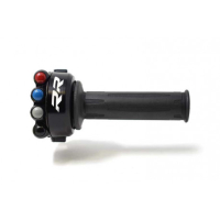 Commande de gaz commodo droit route intégré Jet Prime inscrit RR - Couleur : ROUGE 