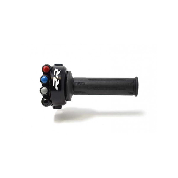 Commande de gaz commodo droit route intégré Jet Prime inscrit RR - Couleur : TITANE