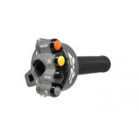 Commande de gaz commodo droit route intégré Jet Prime inscrit RR - Couleur : TITANE