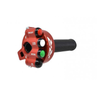 Commande de gaz commodo droit route intégré Jet Prime inscrit RR - Couleur : TITANE
