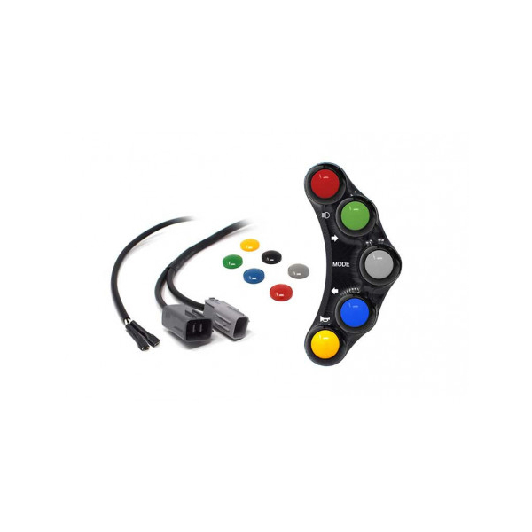 Commodo Jet Prime plug and play gauche version route MC OEM - Couleur : NOIR