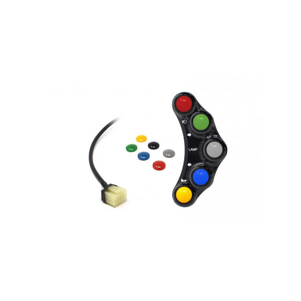 Commodo Jet Prime plug and play gauche version route MC OEM - Couleur : NOIR