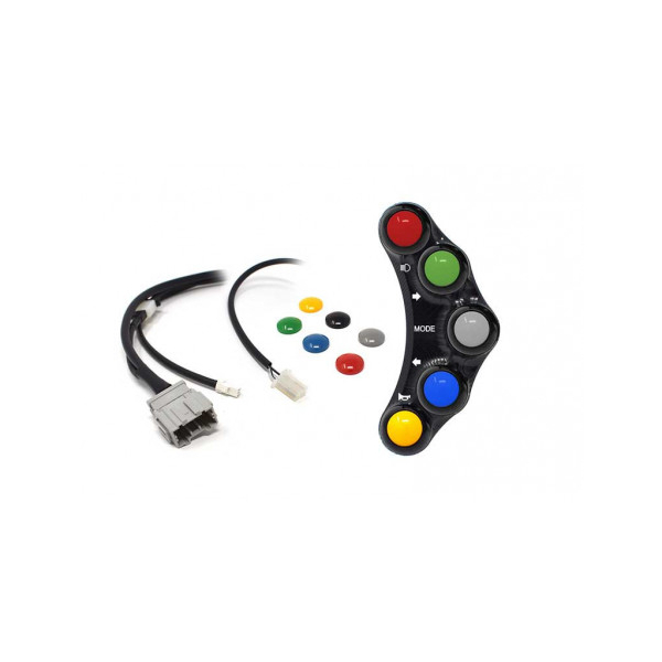 Commodo Jet Prime plug and play gauche version route MC OEM - Couleur : TITANE