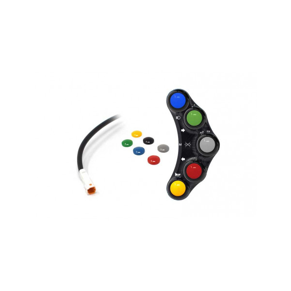 Commodo Jet Prime plug and play gauche version route MC OEM - Couleur : ROUGE