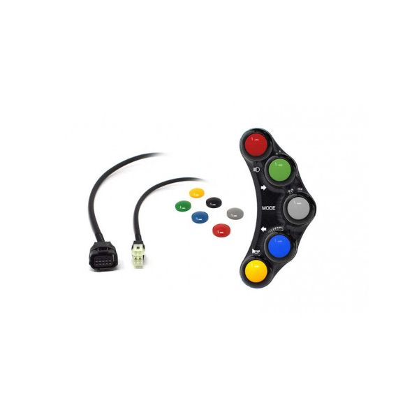 Commodo Jet Prime plug and play gauche version route MC OEM - Couleur : TITANE