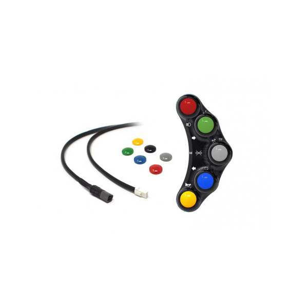 Commodo Jet Prime plug and play gauche version route MC OEM - Couleur : NOIR