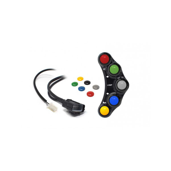 Commodo Jet Prime plug and play gauche version route MC OEM - Couleur : NOIR