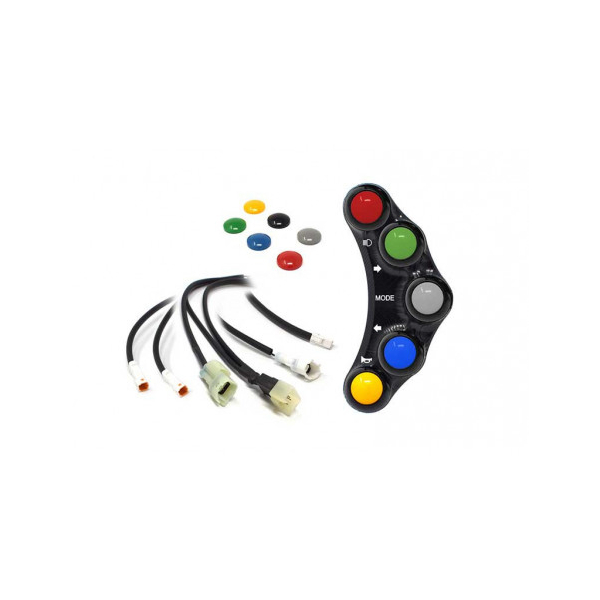 Commodo Jet Prime plug and play gauche version route MC OEM - Couleur : TITANE