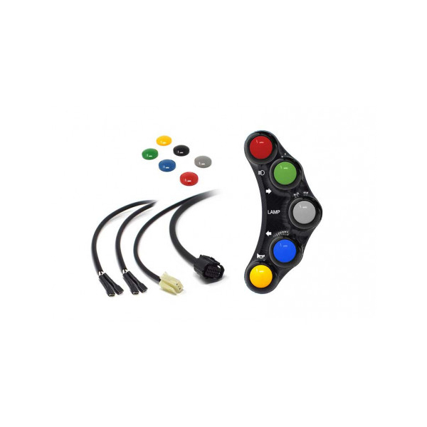 Commodo Jet Prime plug and play gauche version route MC OEM - Couleur : TITANE