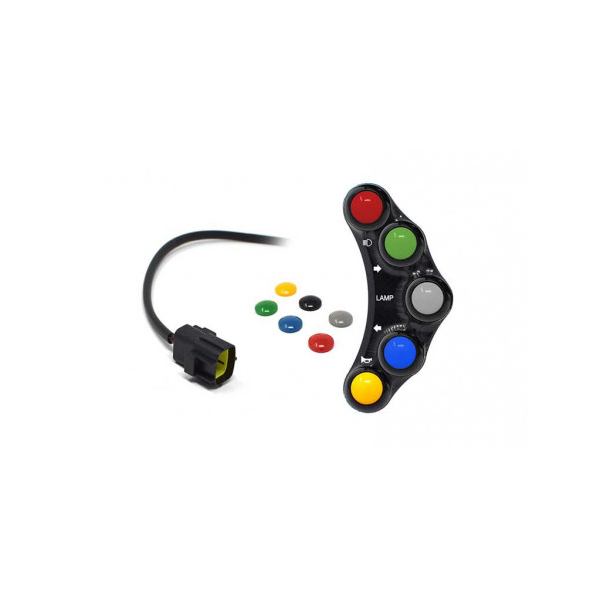 Commodo Jet Prime plug and play gauche version route MC OEM - Couleur : NOIR