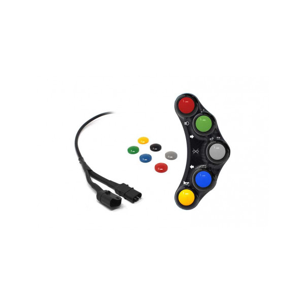 Commodo Jet Prime plug and play gauche version route MC OEM - Couleur : BLEU