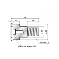 ADAPTATEUR RETROVISEUR EMBOUT GUIDON YAMAHA-1