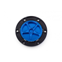 APRILIA/BENELLE/DERBI/KTM-MOTO GUZZI/MV AGUSTA/TRIUMPH TRAPPE A ESSENCE A VISSER - Couleur extérieur de trappe : ROUGE, Couleur bouchon intérieur de trappe : NOIR MAT