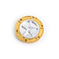 APRILIA/BENELLE/DERBI/KTM-MOTO GUZZI/MV AGUSTA/TRIUMPH TRAPPE A ESSENCE A VISSER - Couleur bouchon intérieur de trappe : SILVER, Couleur extérieur de trappe : ROUGE