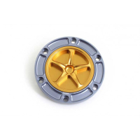 APRILIA/BENELLE/DERBI/KTM-MOTO GUZZI/MV AGUSTA/TRIUMPH TRAPPE A ESSENCE A VISSER - Couleur bouchon intérieur de trappe : SILVER, Couleur extérieur de trappe : ROUGE