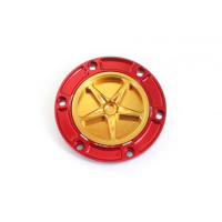APRILIA/BENELLE/DERBI/KTM-MOTO GUZZI/MV AGUSTA/TRIUMPH TRAPPE A ESSENCE A VISSER - Couleur bouchon intérieur de trappe : ROUGE, Couleur extérieur de trappe : TITANE