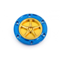 APRILIA/BENELLE/DERBI/KTM-MOTO GUZZI/MV AGUSTA/TRIUMPH TRAPPE A ESSENCE A VISSER - Couleur bouchon intérieur de trappe : ROUGE, Couleur extérieur de trappe : TITANE