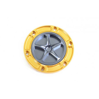 APRILIA/BENELLE/DERBI/KTM-MOTO GUZZI/MV AGUSTA/TRIUMPH TRAPPE A ESSENCE A VISSER - Couleur bouchon intérieur de trappe : ROUGE, Couleur extérieur de trappe : TITANE