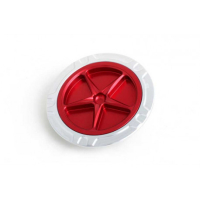 APRILIA/DUCATI/KTM/MV AGUSTA TRAPPE A ESSENCE A VISSER - Couleur extérieur de trappe : ROUGE, Couleur bouchon intérieur de trappe : VERT