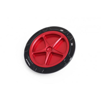 APRILIA/DUCATI/KTM/MV AGUSTA TRAPPE A ESSENCE A VISSER - Couleur extérieur de trappe : ROUGE, Couleur bouchon intérieur de trappe : NOIR MAT
