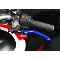 YAMAHA YZF KIT LEVIER FREIN ET EMBRAYAGE REPLIABLE ALU TAILLE MASSE BONAMICI - Couleur : BLEU