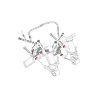 KIT DE 4 ENTRETOISES ETRIER DE FREIN CNC RACING - Couleur 1 : ROUGE