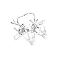 KIT DE 4 ENTRETOISES ETRIER DE FREIN CNC RACING - Couleur 1 : NOIR