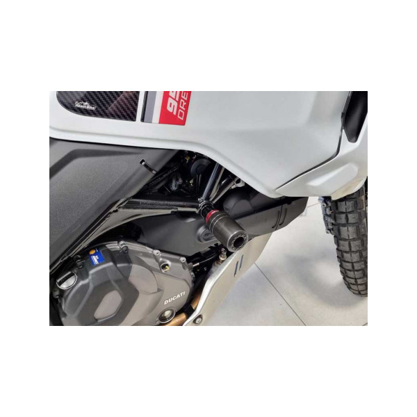 Tampons protection moteur cadre carénage Ducati Hypermotard - Couleur : ROUGE
