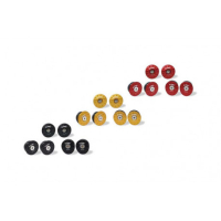 Kit 6 bouchons de cadre CNC RACING MV Agusta - Coiuleur : NOIR 