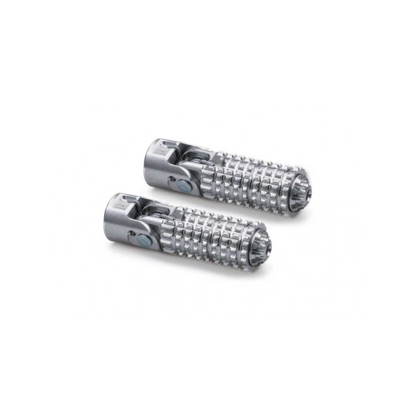 PAIRE DE REPOSES PIEDS CNC RACING UNIVERSEL SPORT - Couleur : SILVER