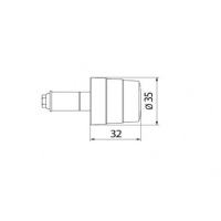 PAIRE D'EMBOUTS DE GUIDON BICOLOR CNC RACING - Couleur : ROUGE