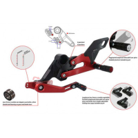 Kit commandes reculées APRILIA RS 660 CNC RACING - Couleur : NOIR